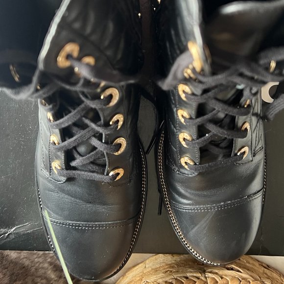 Dune London-PAMPAS- Pearl embellished Lace Up Ankle Boots *Size 39 - Picture 4 of 12